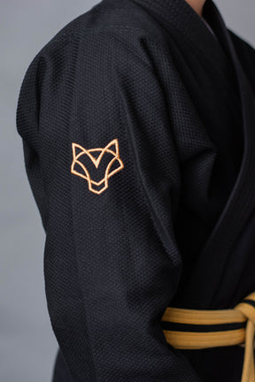 Kimono Infantil Masculino Jiu-Jitsu FOX FW Preto com Dourado