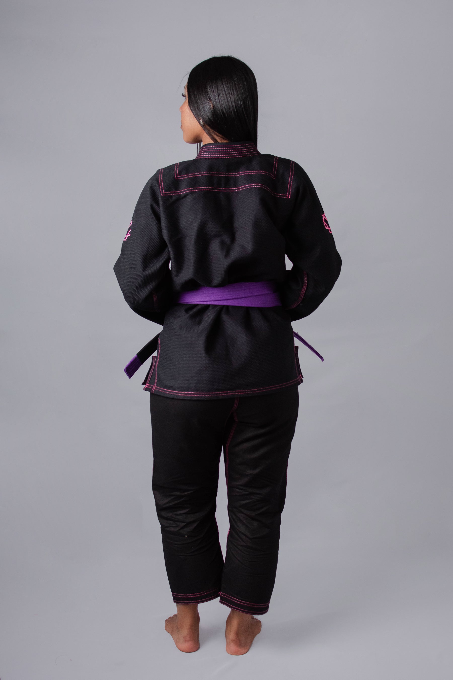 Kimono Sakura Classic Fox - Preto com Rosa