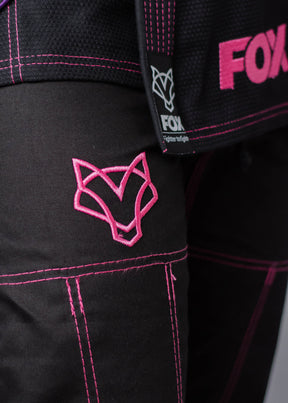 Kimono Sakura Classic Fox - Preto com Rosa