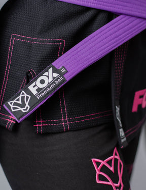 Kimono Sakura Classic Fox - Preto com Rosa