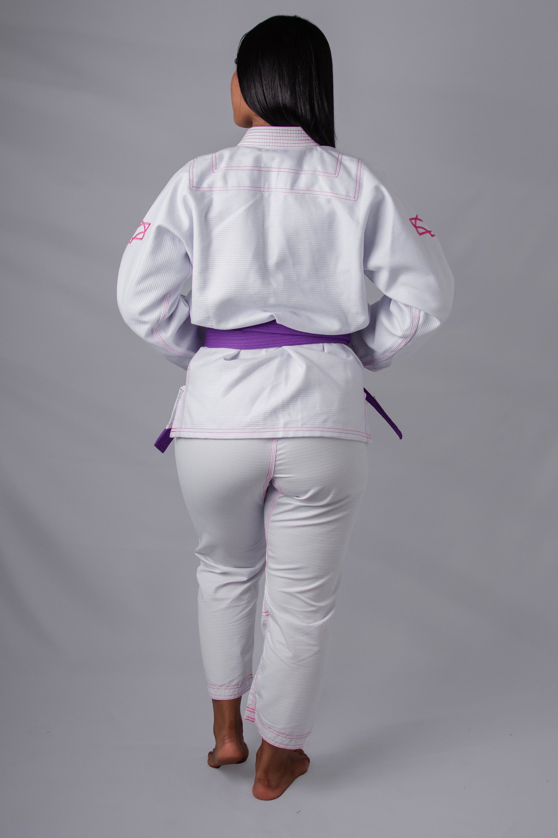 Kimono Sakura Fox - Branco com Rosa