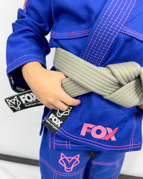 Kimono Feminino Kids Fox™ - Azul com Rosa